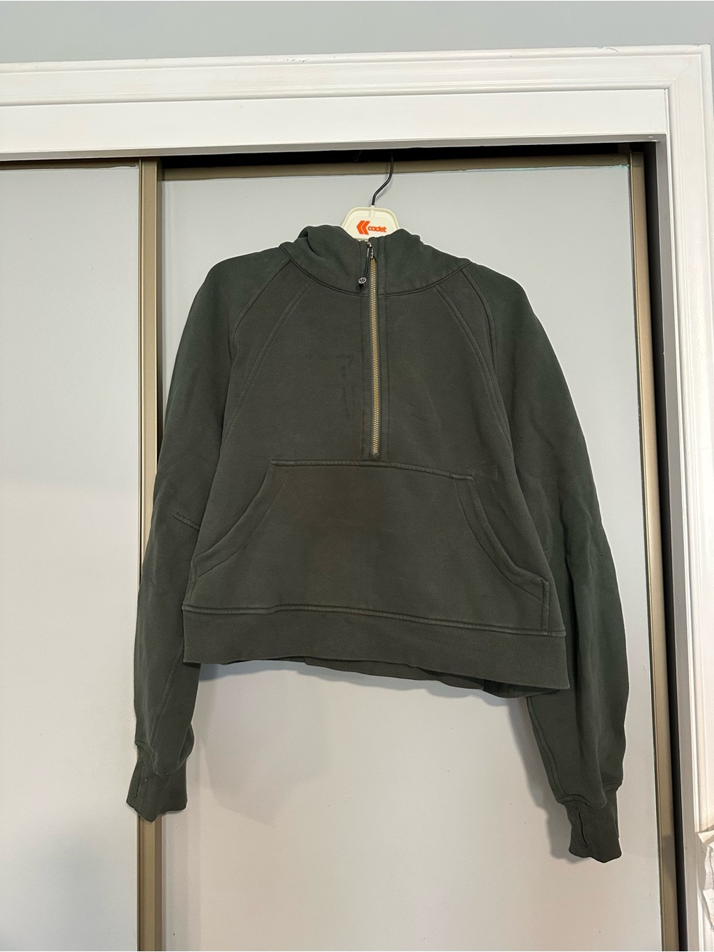 Lululemon Half-Zip Hooded Pullover Sweatshirt - Olive Green